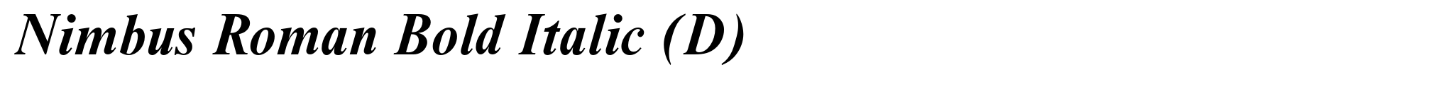 Nimbus Roman Bold Italic (D) image